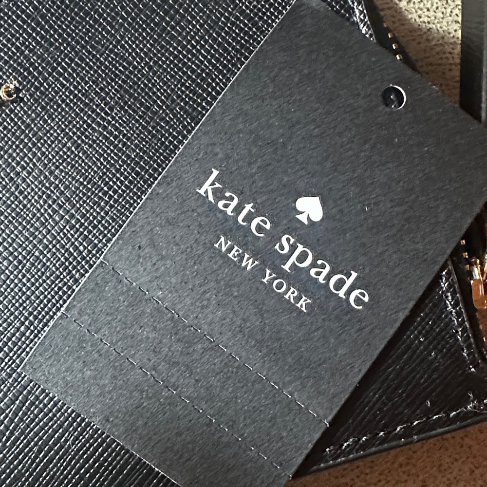 Kate Spade Black Leather Wristlet - Picture 3 of 5